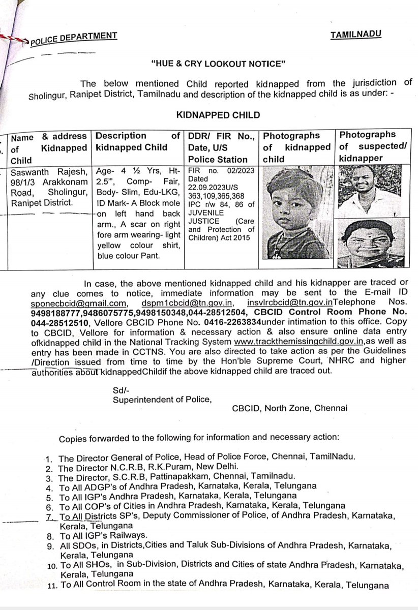 SooriyaRaghu's tweet photo. Please share..🙏 #India @smritiirani @Udhaystalin @BhallaAjay26 @advocatejinnah @MinistryWCD @NCPCR_ @India_NHRC @TelanganaDGP @APPOLICE100 @CMofKarnataka @ChiefSecyUP @CMOKerala @NCWIndia @BhallaAjay26 @AmitShah @DGPOdisha @DGPMaharashtra #India #Worldcupfinal2023 #MissingPerson https://t.co/iEDDGTwQMP