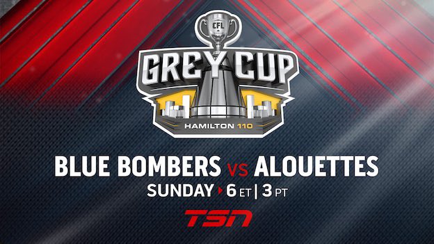 IT’S #GREYCUP GAME DAY! 

🇨🇦🏈 

Coverage begins at 1pm et/10am pt, kickoff at 6pm et/3pm pt…

Join us LIVE on #TSN, TSN.ca and the TSN App: tsn.ca/live