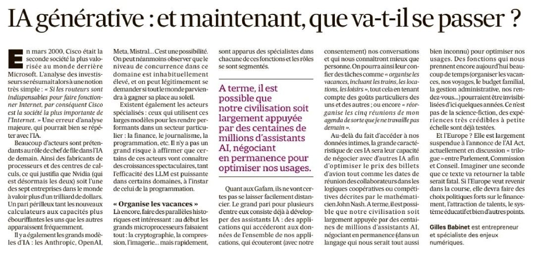 Et maintenant que va-t-il se passer ? La question a d'autant plus d'acuité que le récent licenciement de Sam Altman doit nous rappeler que la course technologique est pavée de rebondissements qui sont autant d'opportunités pour ceux qui savent les saisir