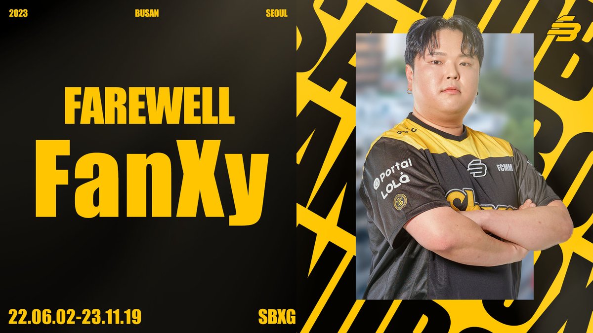 BNKFEARXEsports's tweet photo. [#SBXG R6 Official Announcement]

Today, we bid farewell to 'FanXy' Lim Jun Hyuk.
We thank @Fanxy_R6 for his significant contributions during his time with SBXG R6. We wish FanXy all the best as he moves on to the next chapter of his career. https://t.co/aWW4dZCvzg