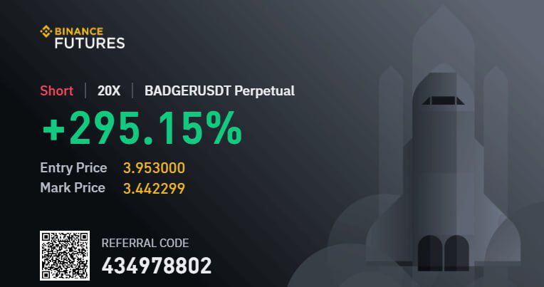 BADGER has accumulated some profit within these few days 🤑

From +107% to +295% — 188% of the pure profit 💰