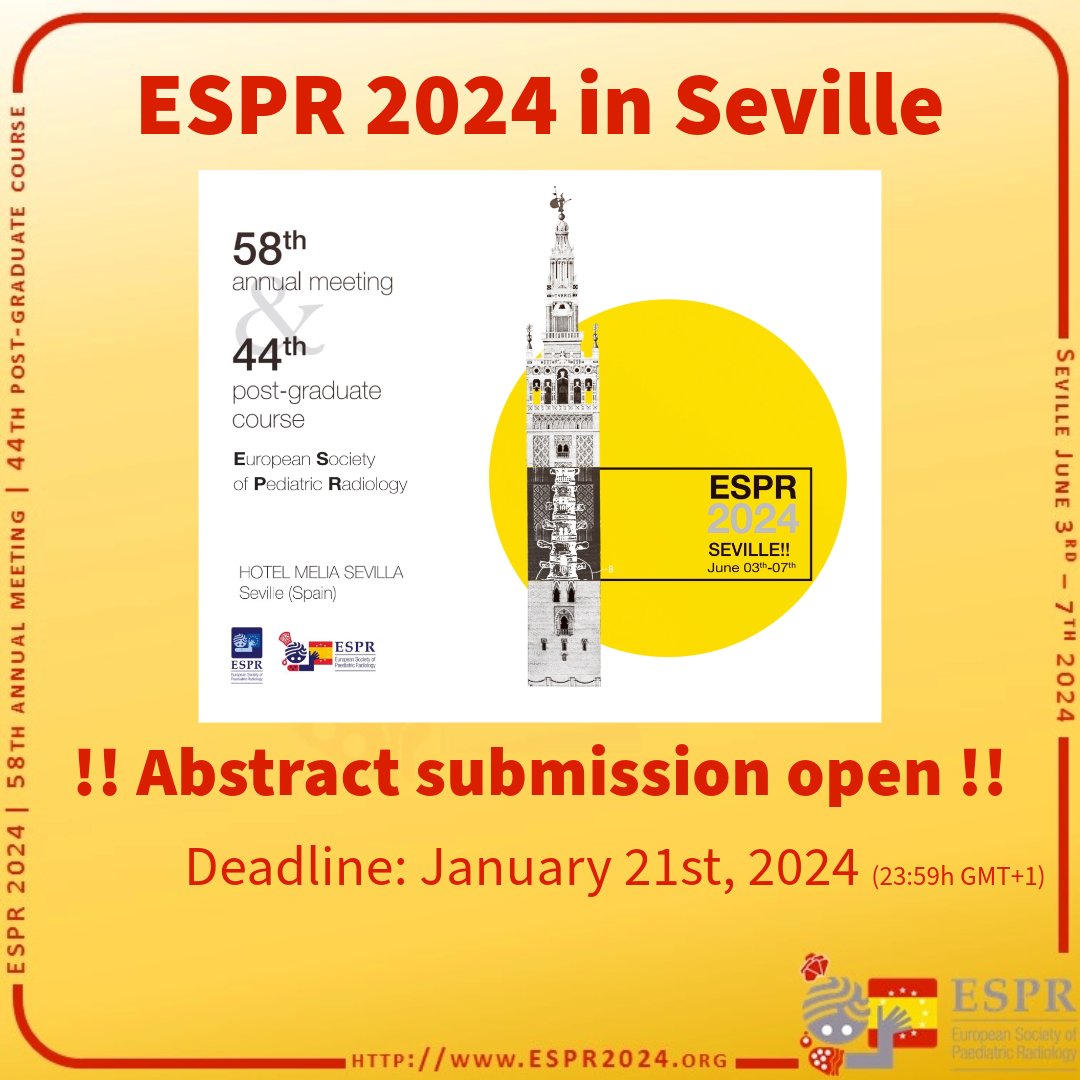 ESPR 2024 congress is approaching! Contribute to next years ESPR congress with your - Scientific oral presentation - Scientific Poster - Educational Poster - Case Report Submit your abstract now: espr2024.org