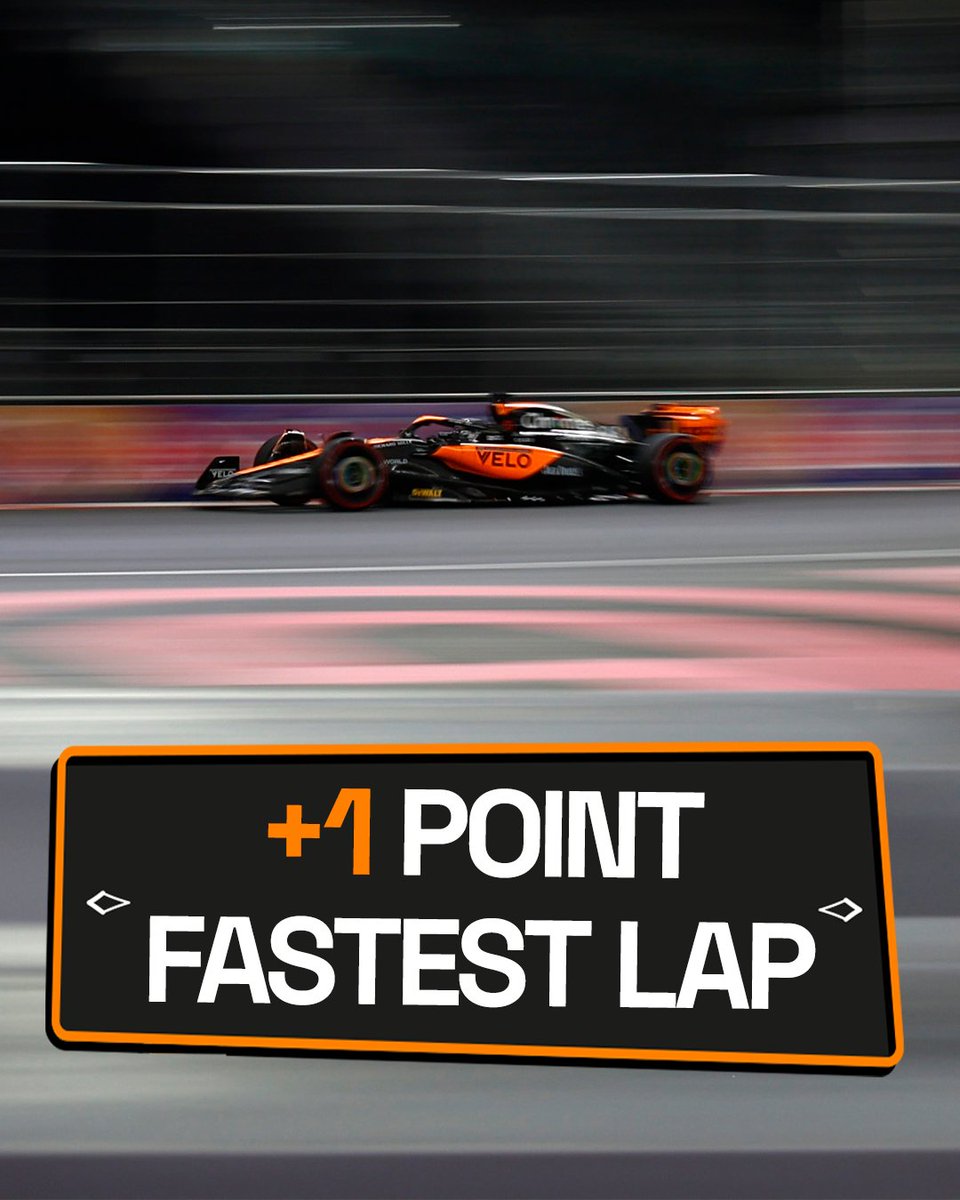 Every point matters. 👊 @OscarPiastri capped off a superb drive with the fastest lap of the race! #LasVegasGP 🇺🇸