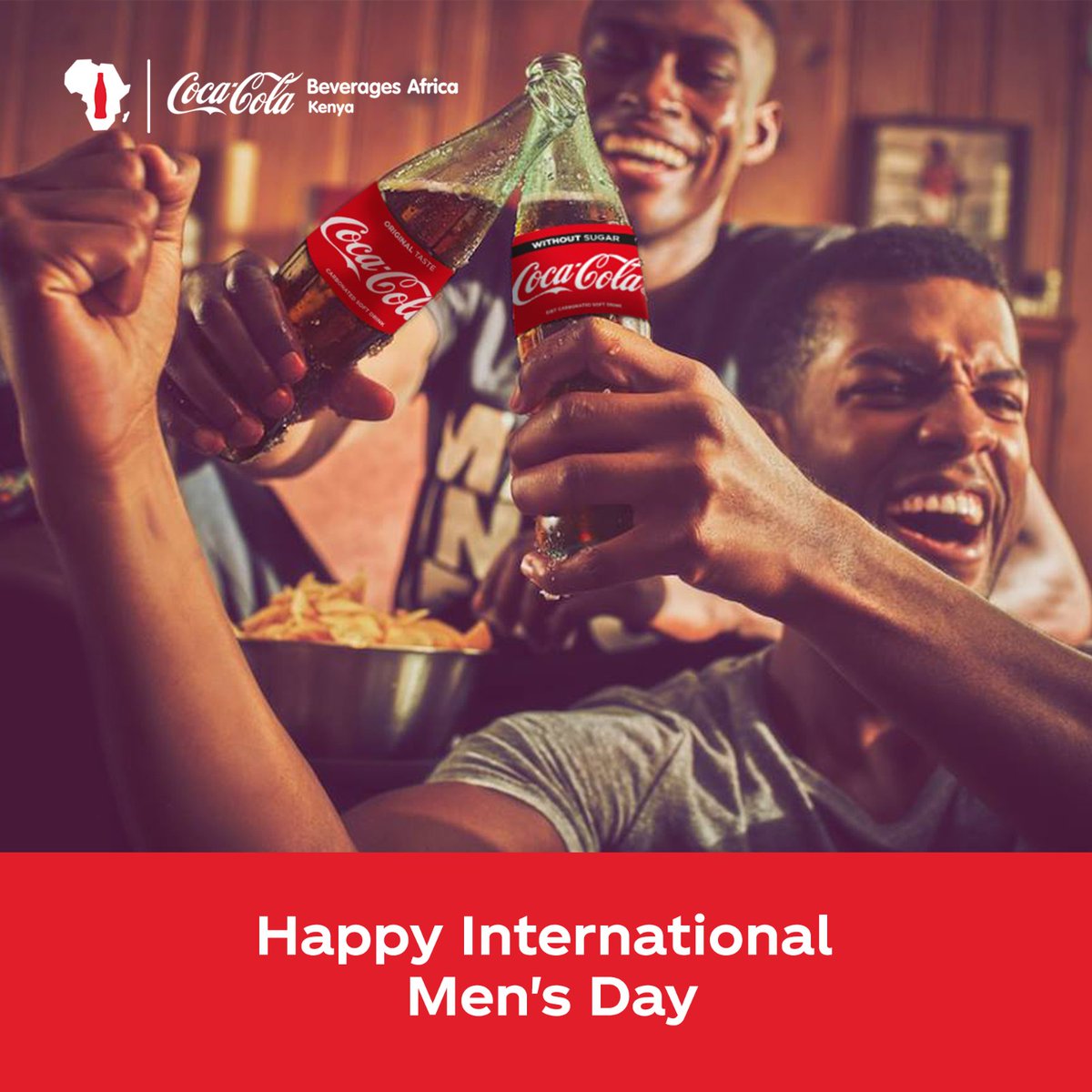 Happy International Men's Day!  Join us in appreciating men’s efforts with a special meal and make it even more magical with a refreshing Coca-Cola. Cheers to the positive impact you create! #InternationalMensDay #MensHealth #CheersToMen