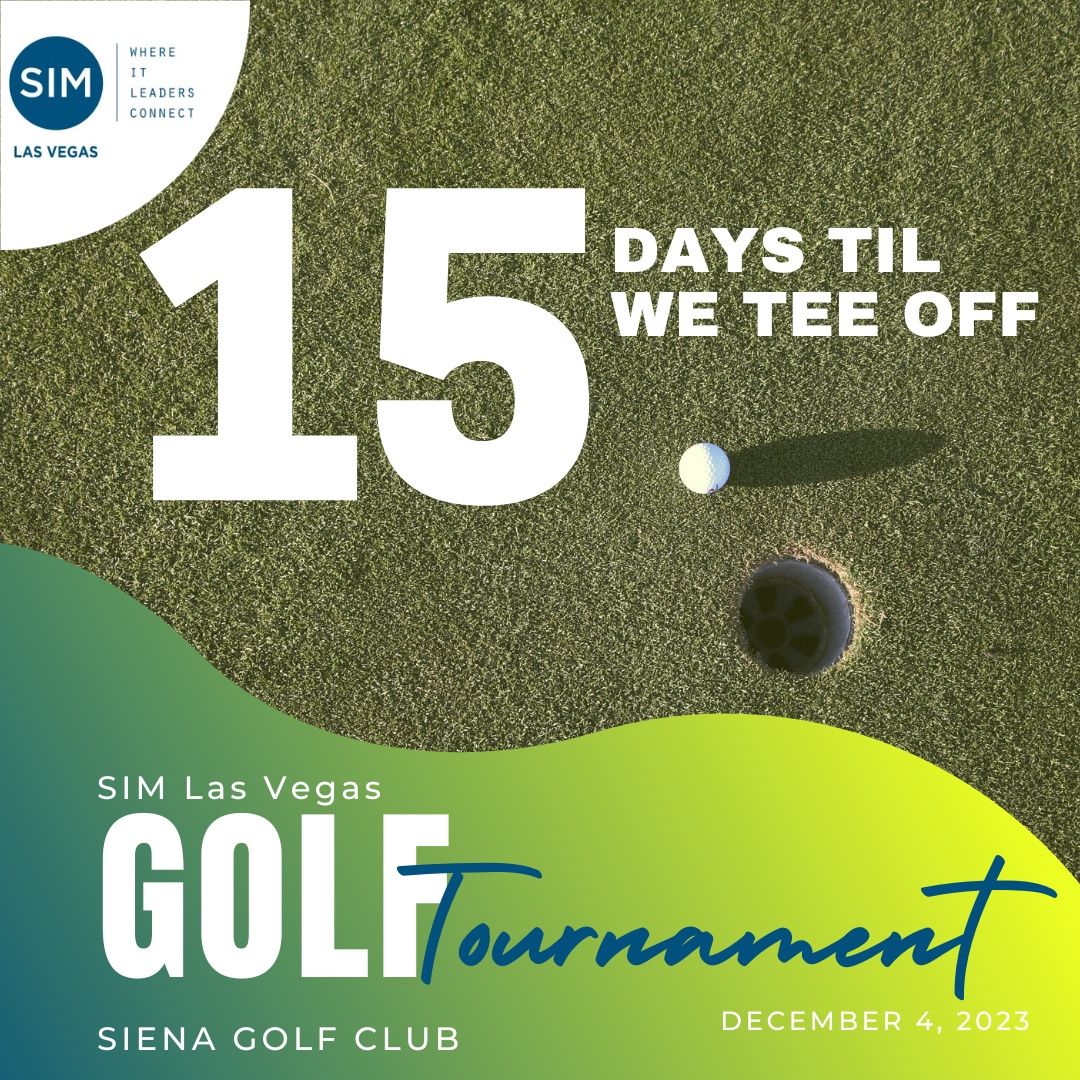 Counting down the days... only 15 left! 1st Annual SIM Las Vegas Golf Tournament on Monday, December 4th, 2023. Registration begins at 7:00 am. See you on the course! #SIMLasVegas #GolfTournament