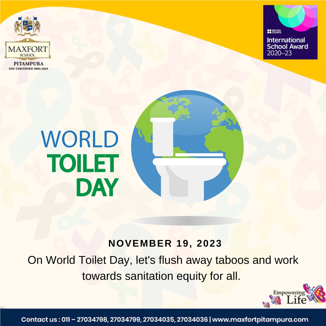 Flush away stigma! Embrace sanitation for all on World Toilet Day. 🚽🌍 

#WorldToiletDay #SanitationForAll #ToiletEquality
#ToiletHealth #BreakTheSilence  #SanitationMatters 
#GlobalSanitation #HygieneHeroes
#WaterAndSanitation
#ToiletAwareness
#SafeSanitation #CleanToilets