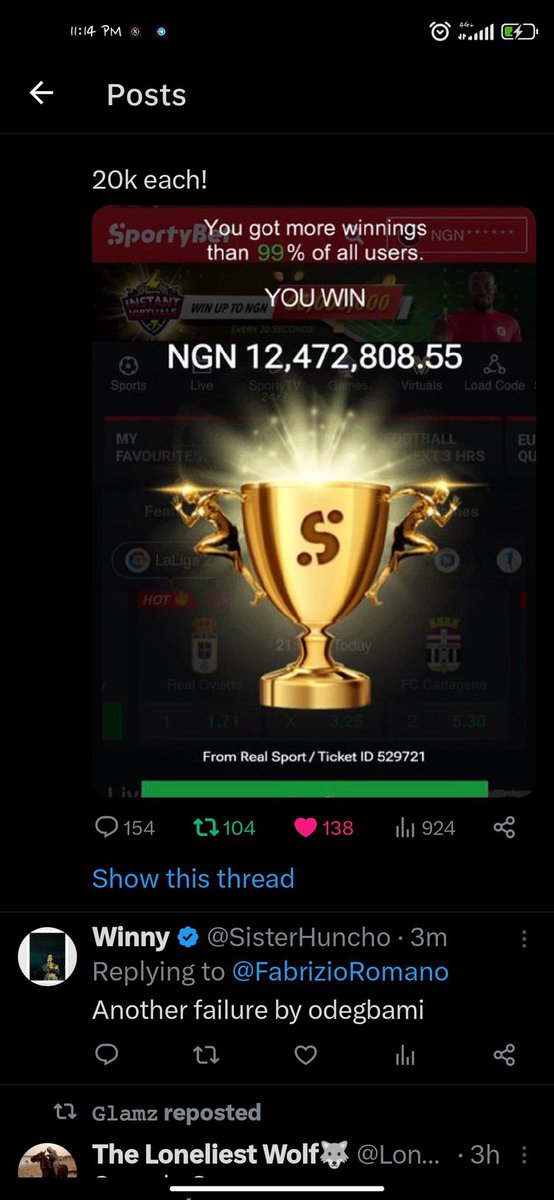 SamuelB40999595's tweet photo. Congratulations boss @iammrblossom 
More wins
7066736492
Opay
Samuel Paul Bassey https://t.co/LwqBBS17P8