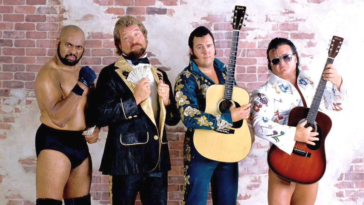 📸 Survivor Series team of the day! 1990: The Million Dollar Team - Ted DiBiase, Honky Tonk Man & Greg Valentine. Bad News Brown was replaced by the debuting Undertaker at the PPV. #WWF #WWE #Wrestling #SurvivorSeries #Undertaker #TedDiBiase #RhythmandBlues