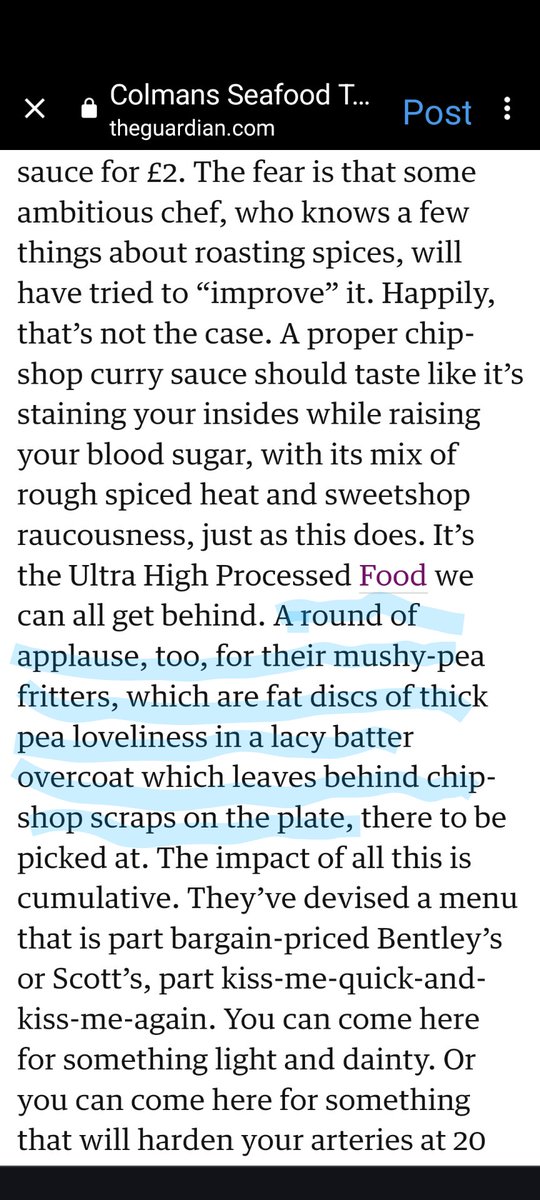wimapp's tweet image. Colmans Seafood Temple in South Shields is one of our favourite places and @jayrayner1 is dead right about the mushy pea fritters...they're amazing! @ObserverUK @ColmansSeafood