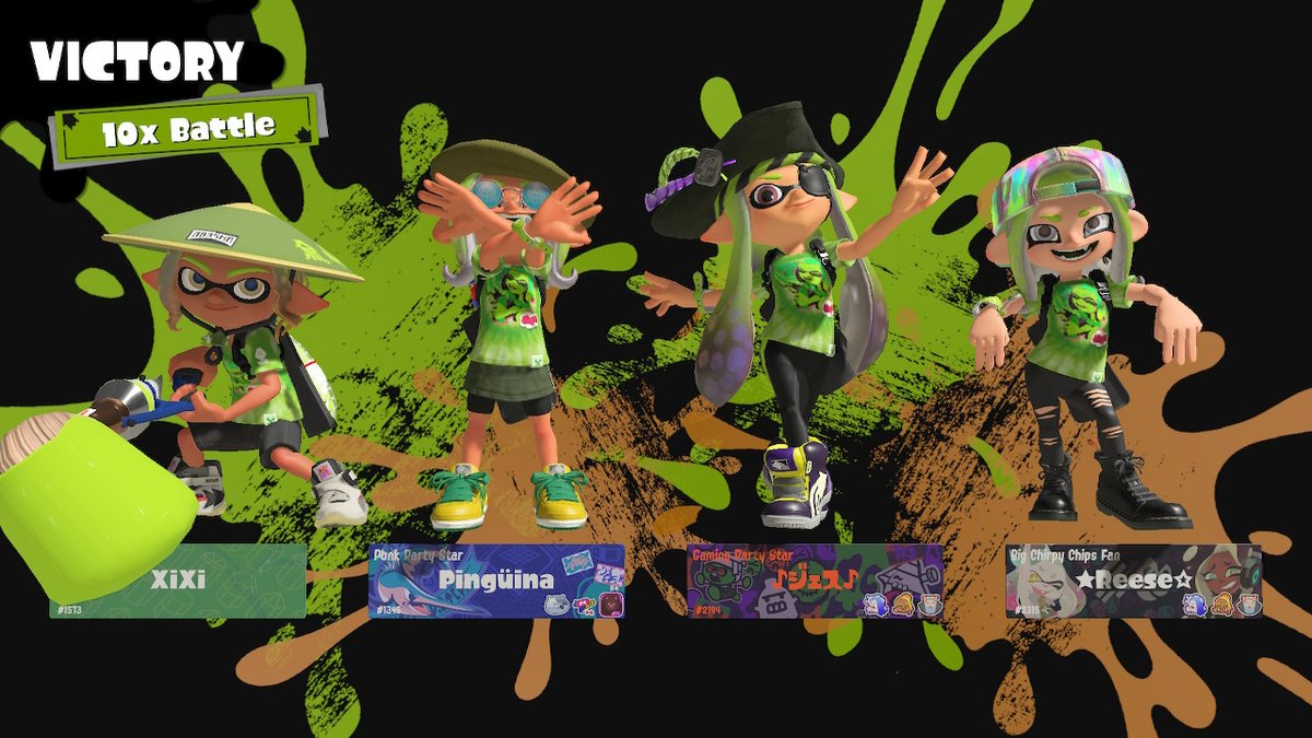 AwesomeJess_'s tweet photo. Won a 10X for team hug! GG!  #Splatoon3 #NintendoSwitch https://t.co/YeE7Zntvy1