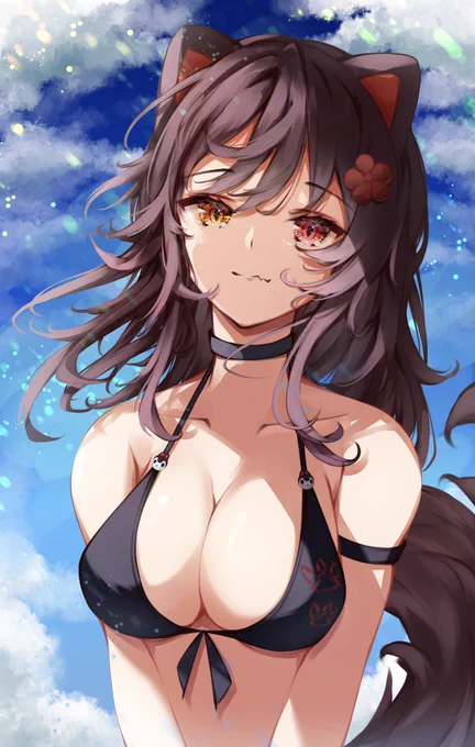 #再掲したらフォロワーが増えるらしい寒くなってきたけどもあえて水着 