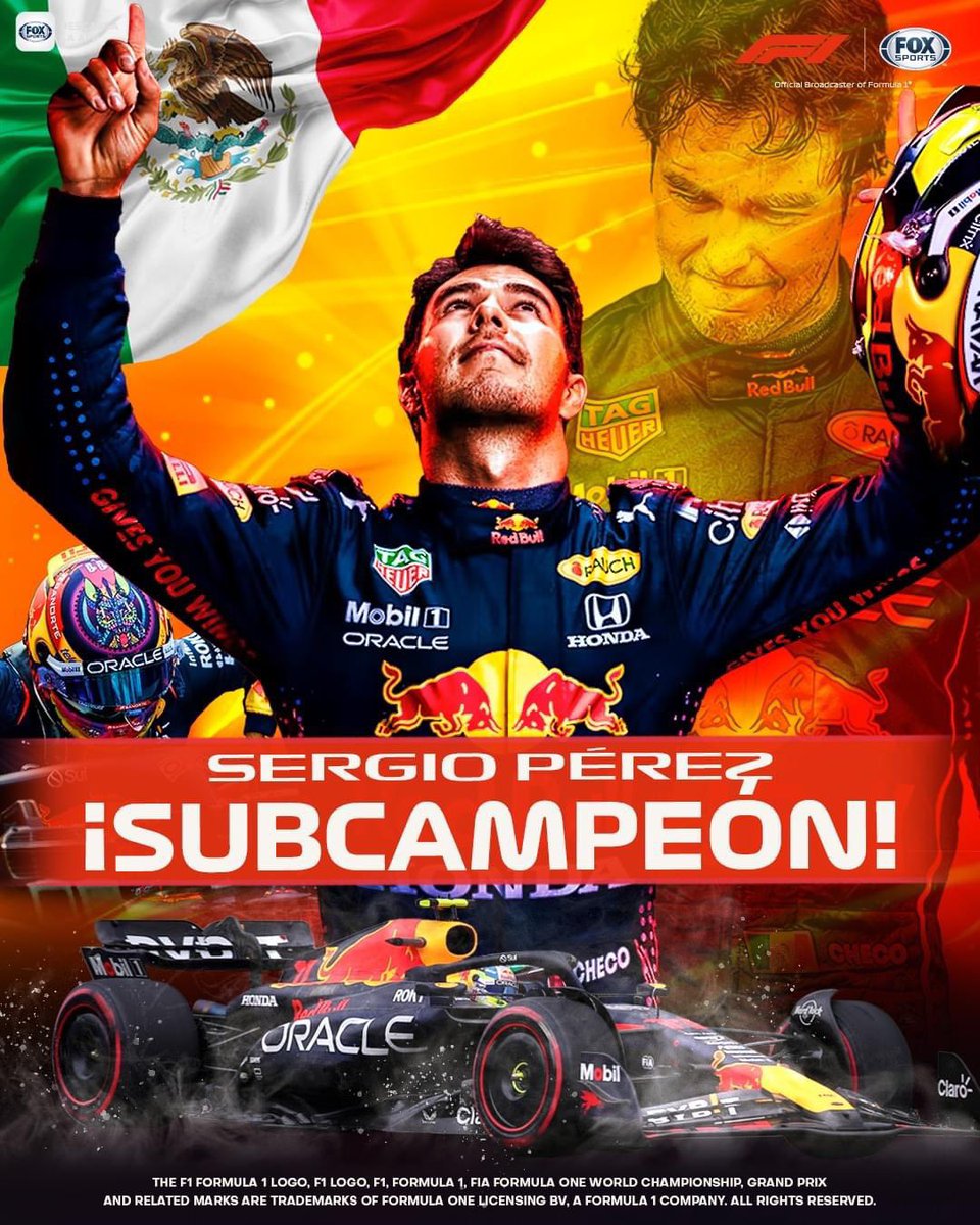 HECTORKALEL's tweet photo. Checo lo logró, salió en el lugar 16, a mitad de carrera iba en 1o., y terminó en 3o, para darle el histórico subcampeonato, Checoooo!!! https://t.co/UXj0o9QUOk