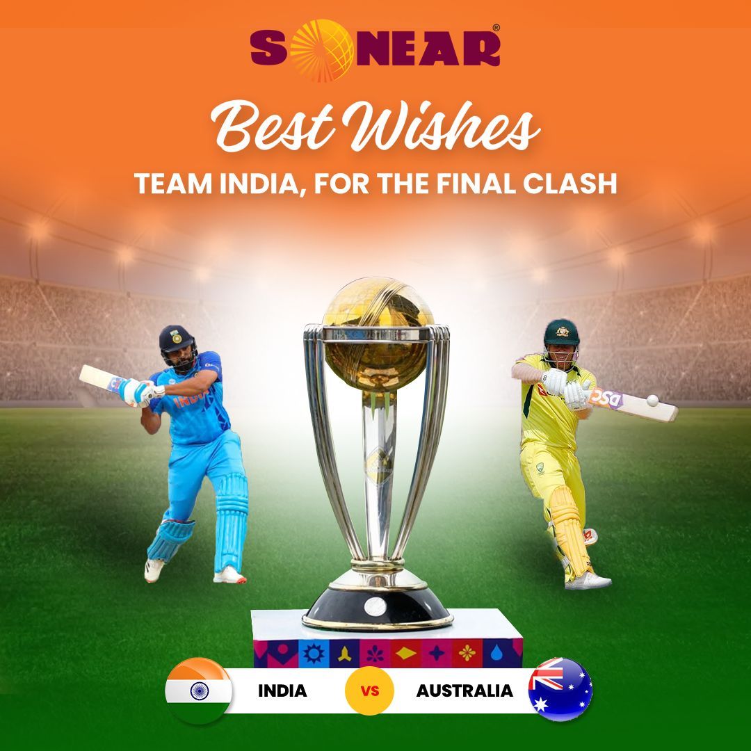 sonear_ply's tweet photo. 🏏 Best Wishes to Team India for the Final Clash against Australia! 

Let's roar for victory! 🌟🏆
.
 #INDvsAUS #FinalShowdown #TeamIndia #SonearPly #ICCWorldCip https://t.co/s8aBaenywH