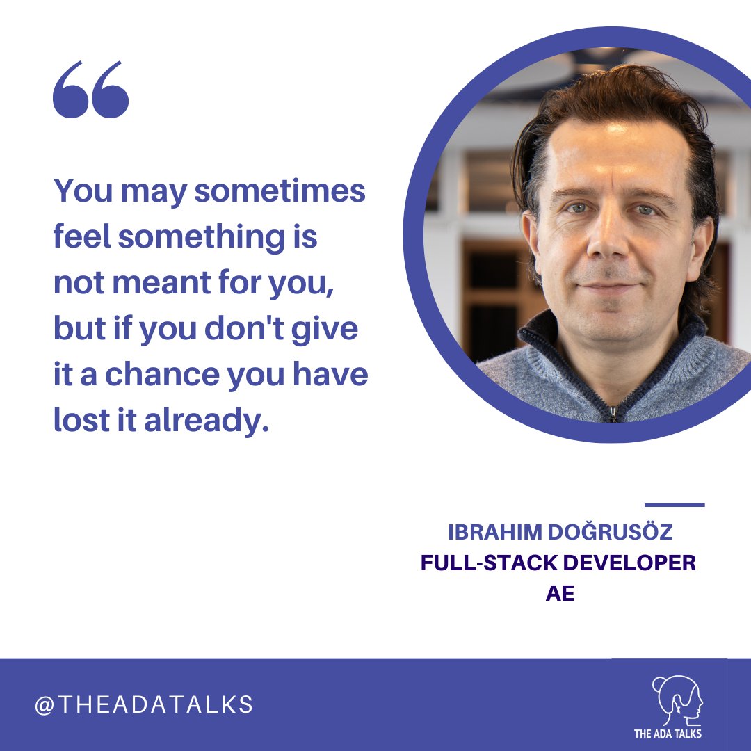 Throwback to our October edition of The Ada Talks with Ibrahim Doğrusöz What he says is so true, one should always at least try, and that is definitely true for Women who want to go work in Tech!! Stay tuned for more news on our next edition on January 30th 2024 at Codit Ghent