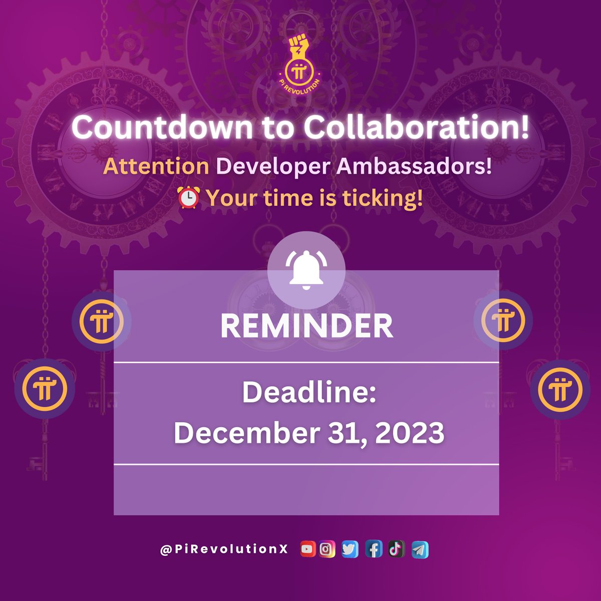 📌Calling all Developer Ambassadors! 🚀 Your mission: Invite developers to create &amp; list an unverified Mainnet app on Pi Browser's Ecosystem UI! Time's running out! 🚀 Make your mark, empower developers, and earn rewards. #PiNetwork

Pi Group➡️t.me/PiRevolutionX