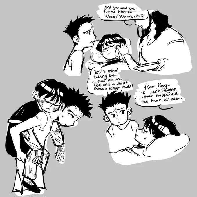 Au I had a while back that came in to thought again. Pairo managed to escape and was found by kid leorio and was taken in by his family. His condition worsened, and leorio wants to help him out. 