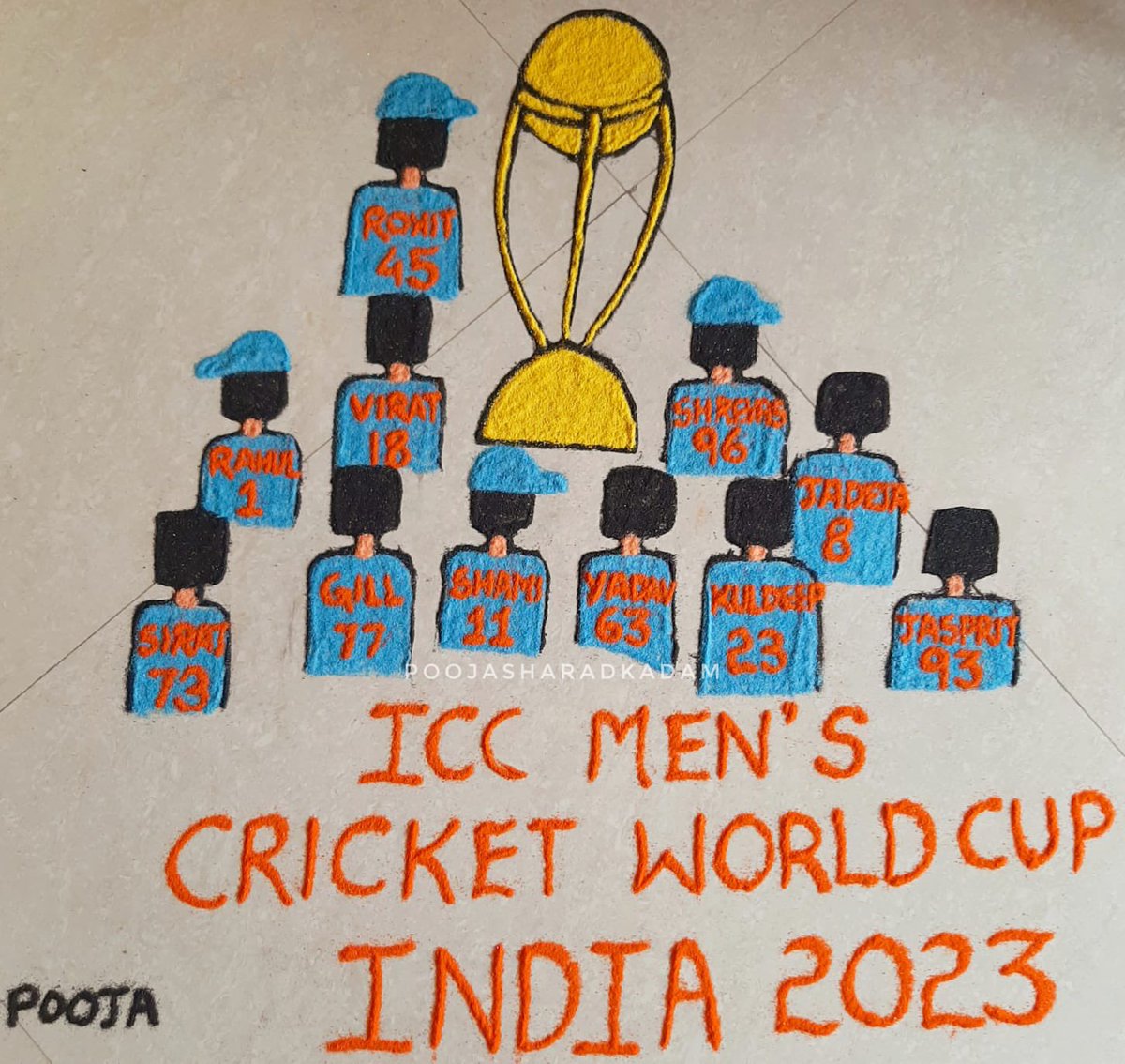 Sending my best wishes to team India with my small sandart. Best of luck, Team India 🇮🇳 
 #INDvsAUSfinal
#INDvAUS 
#CWC2023Final 
#WorldCup2023Final