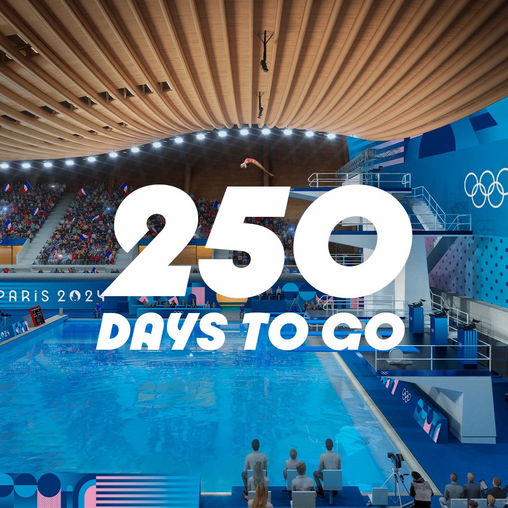 250 days to go until the Olympics ! 
Check the comments for a surprise 🎁
#Paris2024