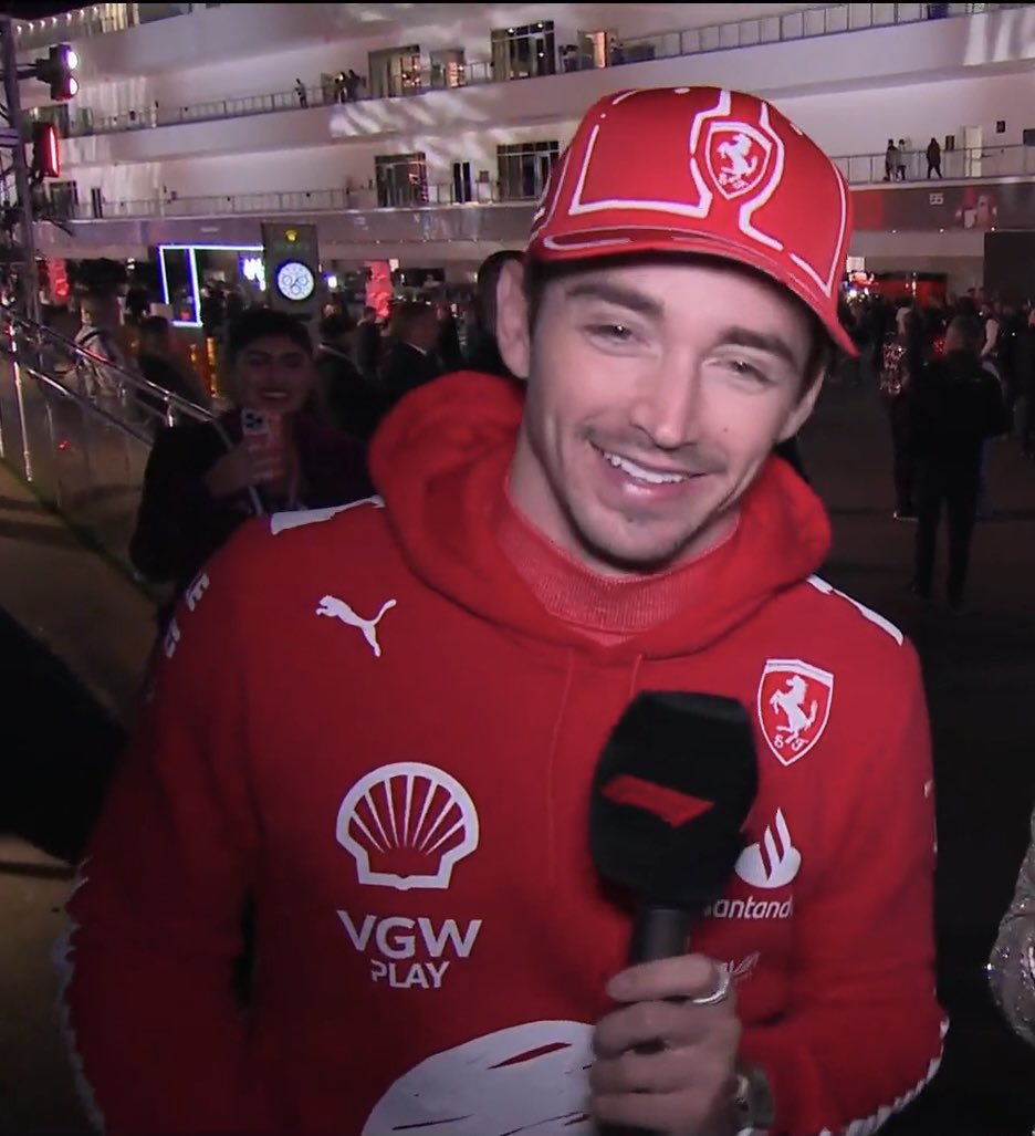 Vetteleclerc's tweet photo. His smile 🥰

#LasVegasGP https://t.co/KaWpNAPduv