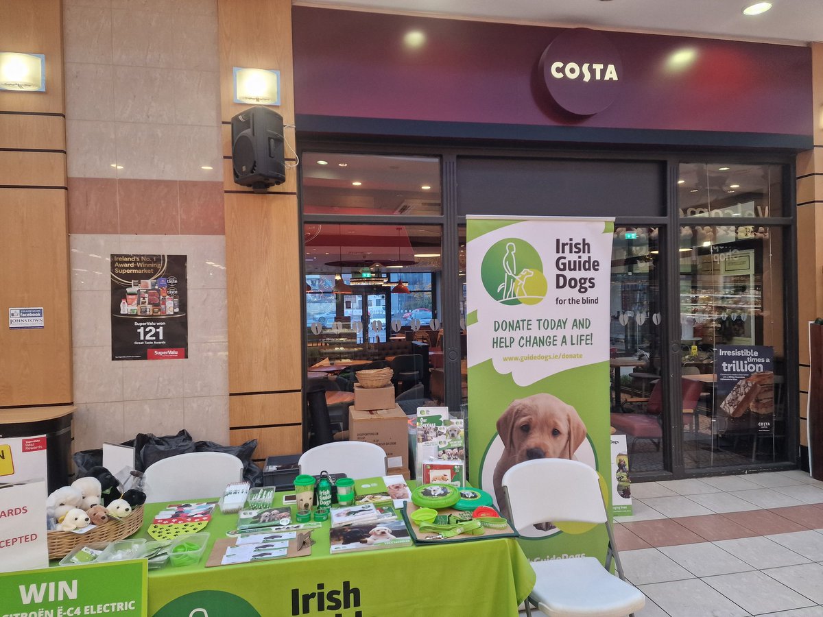 NickPalmerK's tweet photo. @irishguidedogs IGDB are at Johnstown, Navan shopping centre today.
Please down to see us and take a coffee and cake at the same time while meeting our lovely dogs. https://t.co/sKBZDjlV2v