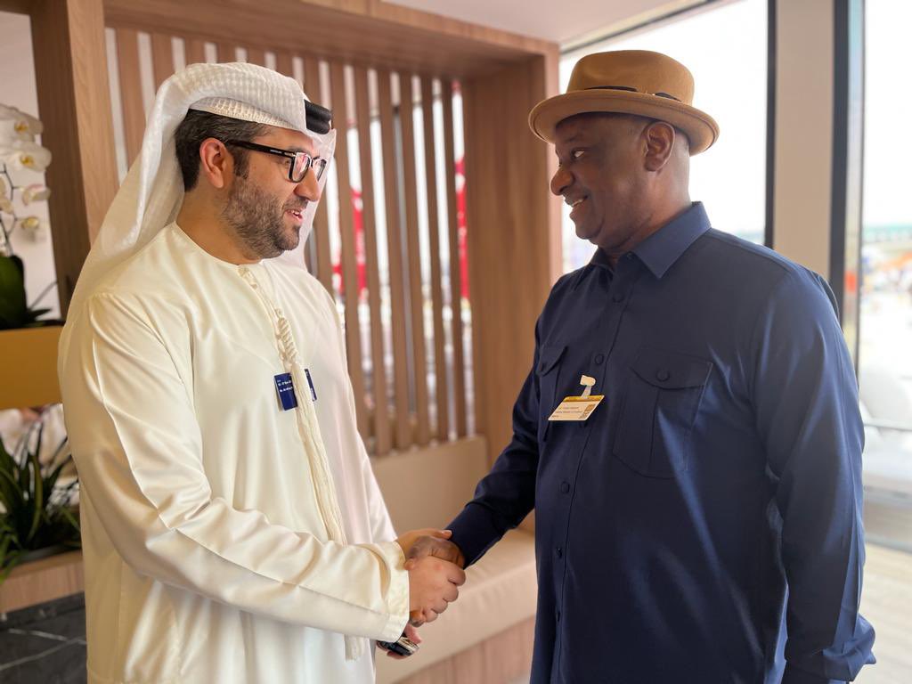 fkeyamo's tweet photo. On the sidelines of the Dubai Airshow in Dubai last week, I met with the top echelon of Emirates Airlines and we continued very warm and fruitful discussions towards the resumption of flights from Dubai to Nigeria, an effort which was championed by President Bola Ahmed Tinubu @officialABAT. We are presently working on the small details and the airline will soon announce the exact date of their resumption of the flights.