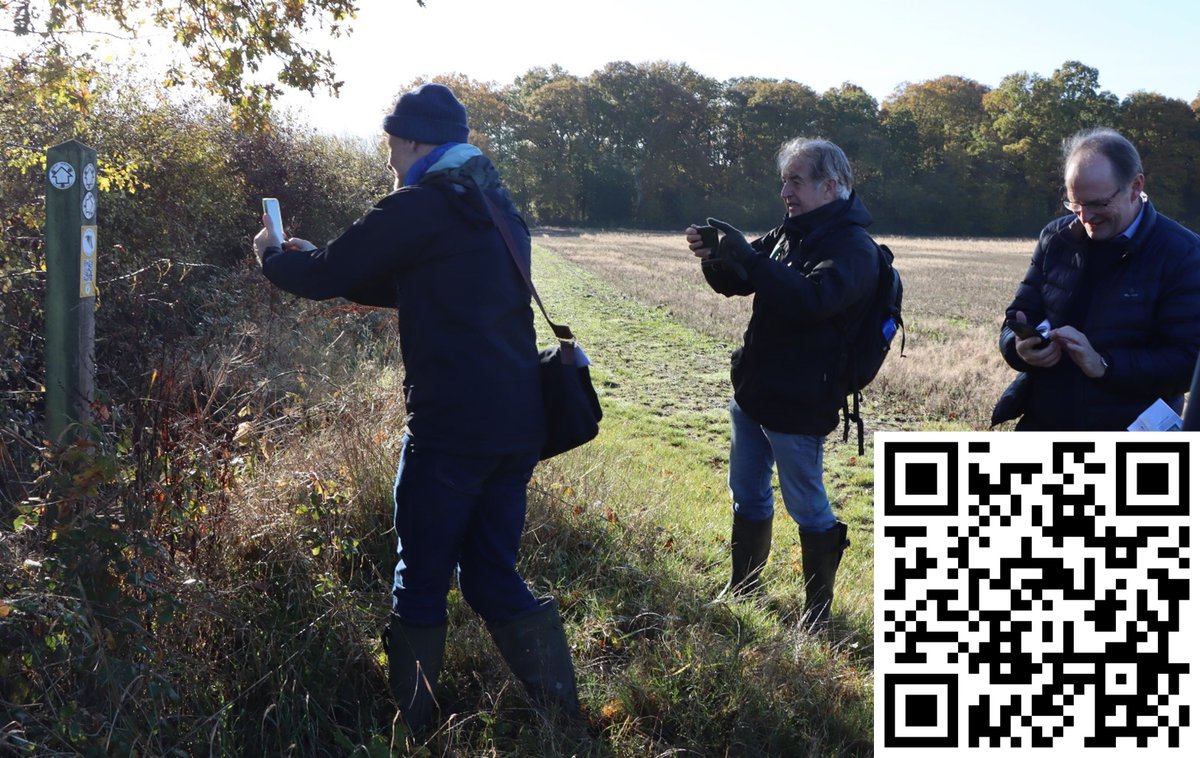 Good to have <a href="/TonyJuniper/">Tony Juniper</a> with <a href="/NaturalEngland/">Natural England</a>  and <a href="/DefraGovUK/">Defra UK</a> colleagues to explore our farms using our waymark QR signs! Food &amp; nature on the Marden min-till menu. <a href="/No1FarmerGuy/">Guy Eckley</a> <a href="/KentWildlife/">Kent Wildlife Trust</a> <a href="/NESussexandKent/">Natural England - Sussex and Kent Team</a>