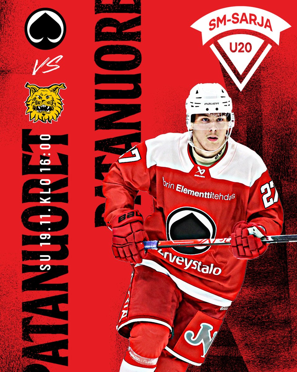 PorinAssat's tweet photo. Patanuoret - Ilves klo 16:00
🔴Liput ennakkoon 6 € / ovelta 8 €
🔴Kausikortilla vapaa pääsy!
🔴Ovet auki klo 15:30
#Ässät #Patanuoret #U20SM https://t.co/IBlFyCgmxR