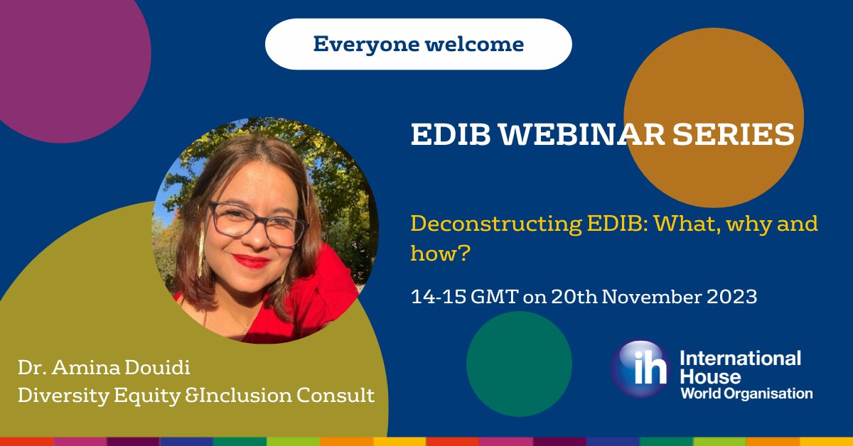 Don’t miss the first webinar of the IH Celebration of Diversity taking place tomorrow (Monday 20th November) at 14:00 GMT 💻

Register now! ihworld.com/events/events/… 

#EDI #Diversity #EDIWebinar