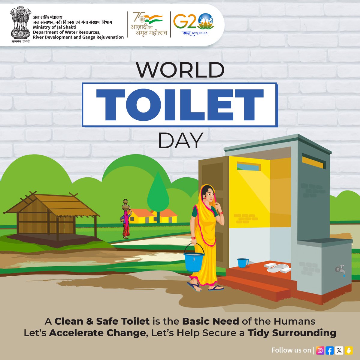 Today, we raise awareness about the importance of proper sanitation & access to clean toilets for everyone. Let's work towards a world where sanitation is a right, not a privilege.
#WorldToiletDay #SanitationForAll #CleanWaterAndSanitation #SwachhsmartToilets #SwachhBharatMission