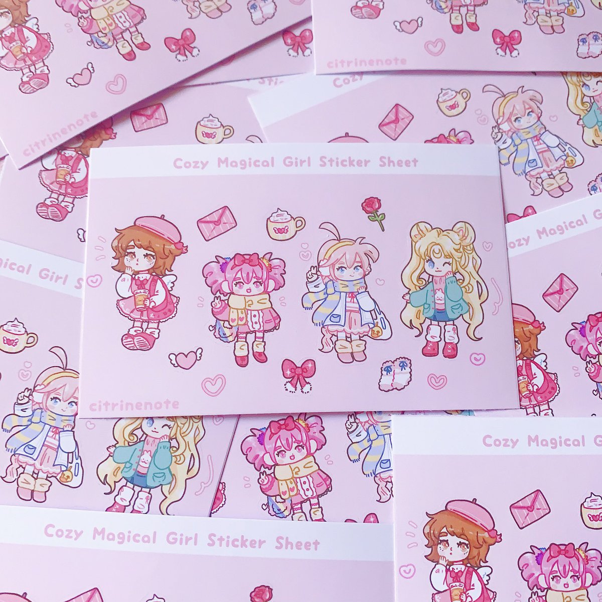 citrinenote's tweet photo. Magical girl stickers! 🎀✨ https://t.co/rYQV4v4wG4
