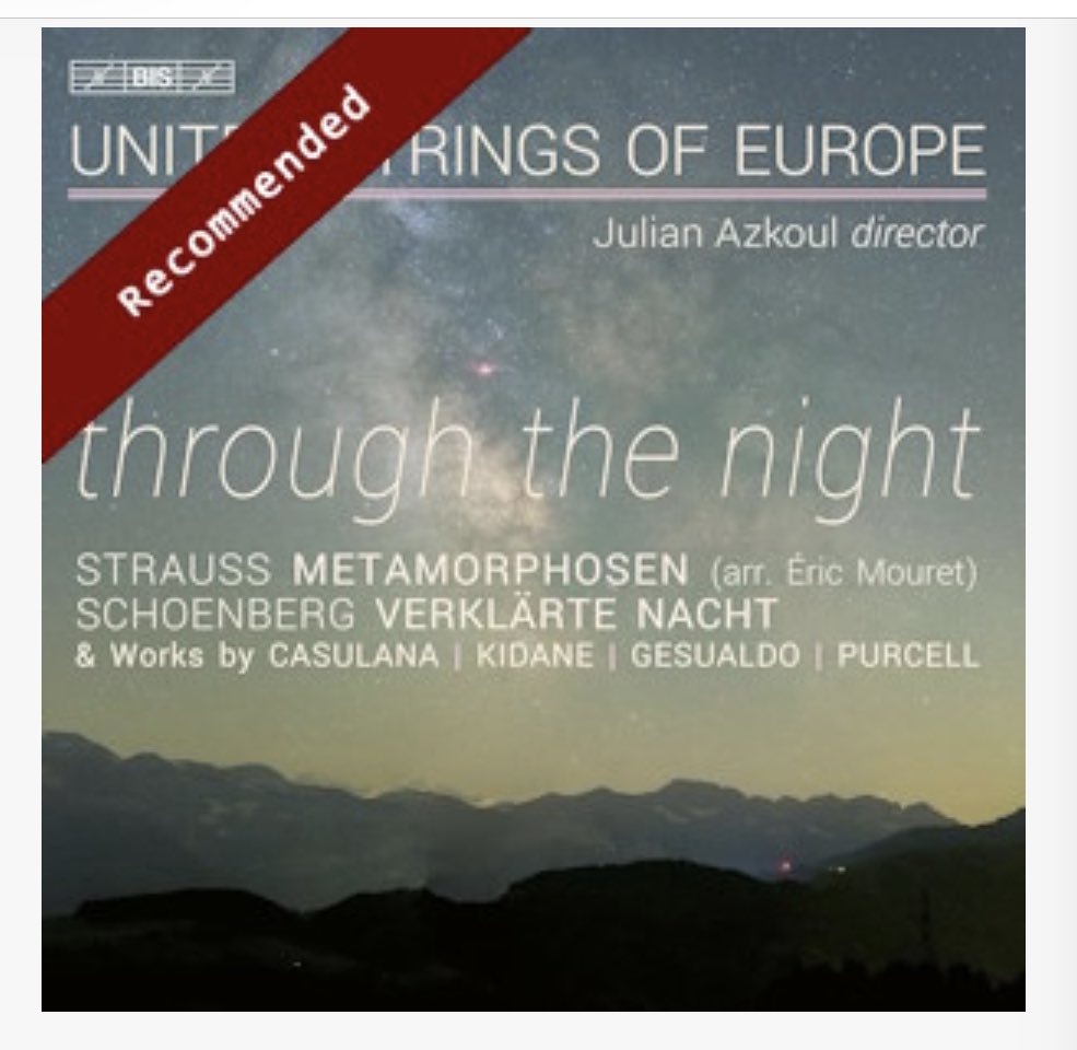 REVIEW: “the most beautiful, singing, bell-like tone, and phrases with the utmost sensitivity and unanimity.” New album ‘Through the Night’ is a recommended listen on @MusicWebInt musicwebinternational.com/2023/11/throug… Stream it: bisrecords.lnk.to/2589 Order it: unitedstringseurope.com/shop