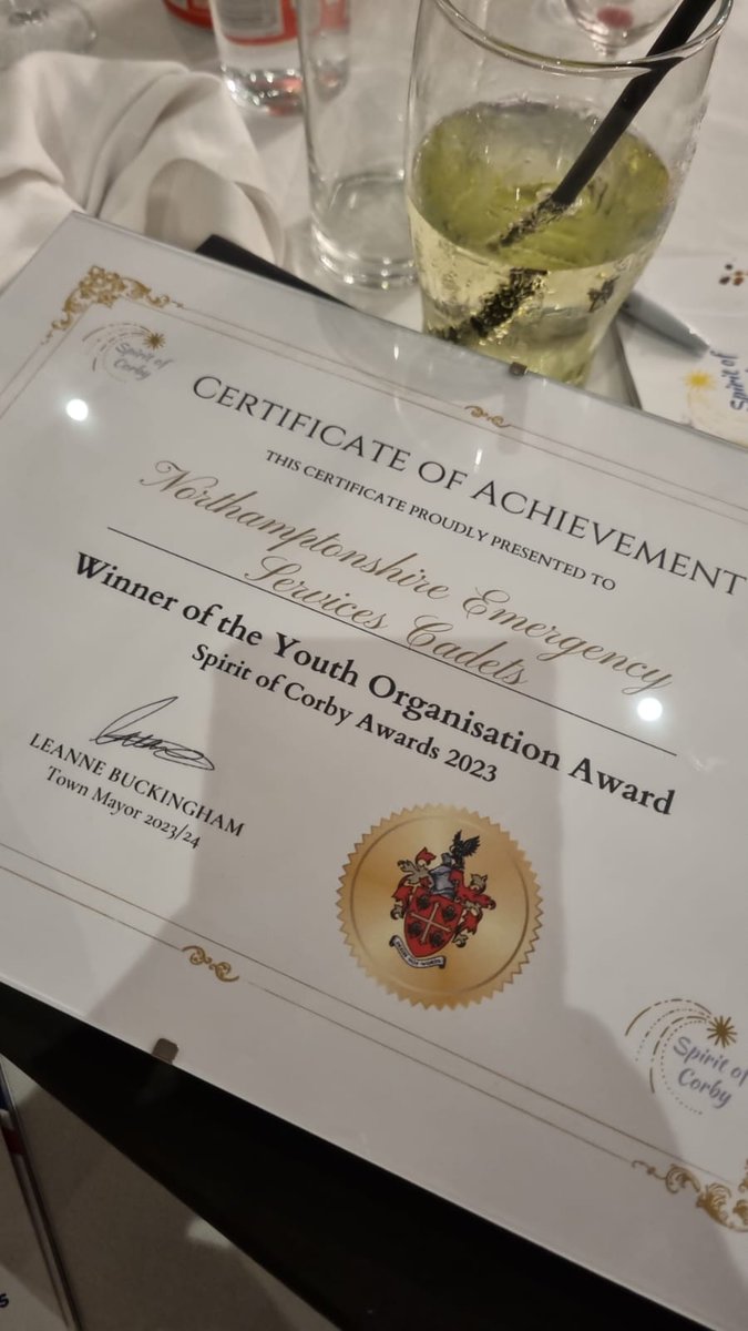 Many congratulations to our Northamptonshire Emergency Service Cadets on receiving this award. As well as  learning Fire, Police & EMAS skills over a 5 year programme, these Cadets then go out into our communities to help others. They are a credit to themselves and their families