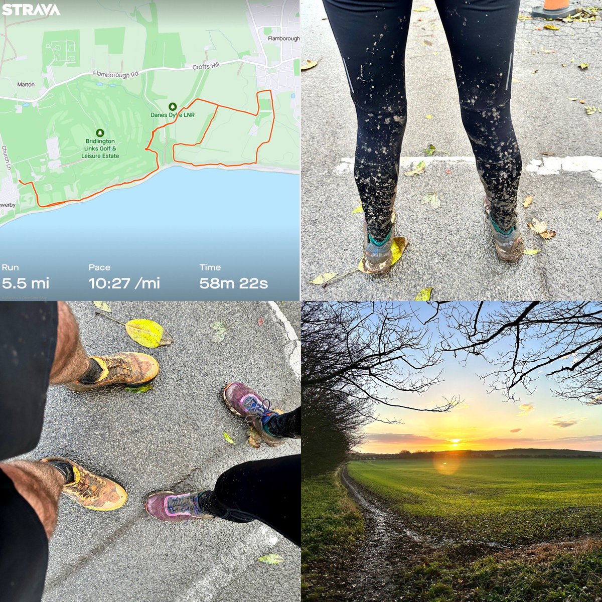 Progradar's tweet photo. Gorgeous early Sunday morning run with Justine around a suitably muddy Sewerby Cross Country try route, along with the obligatory Beacon Hill selfie ๐๐โโ๏ธ ๐
@RunComPod #yourweekendruns #scenicrun https://t.co/tO2F4xpOUu