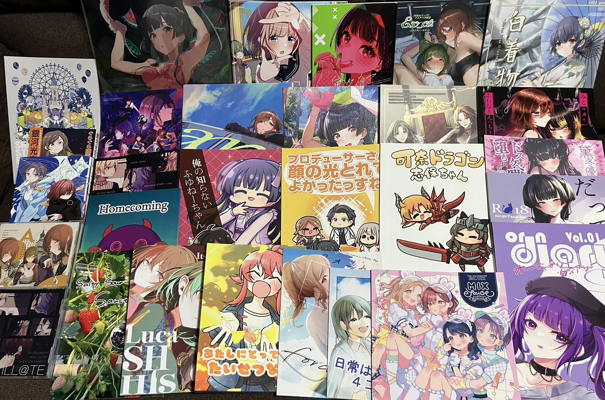 SSF06の戦利品と差し入れで頂いたもの‼️
とても充実した日になりました✨
ご挨拶行けなかったFFさんも結構いらっしゃるので(←確認不足すみません🥲)また次のイベントでもよろしくお願いします!!
それでは読み漁ります👋 