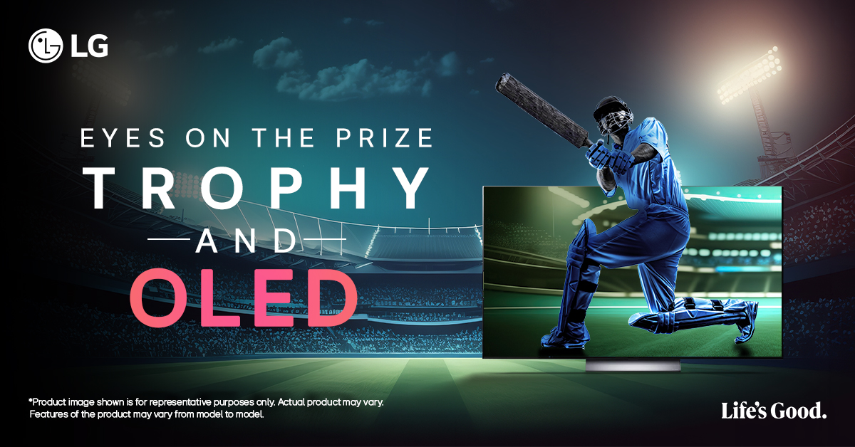 LGIndia's tweet photo. It's not just about the cricket trophy; it's about the OLED magic too. With LG, the prize isn't just on the field – it's in your living room. Get ready for a winning combination!
Know more on https://t.co/XMkdtRgkNu
#LGOLED #OLEDTV #StadiumLikeFeel #LifesGood #LG #LGIndia https://t.co/eSreey8W0s