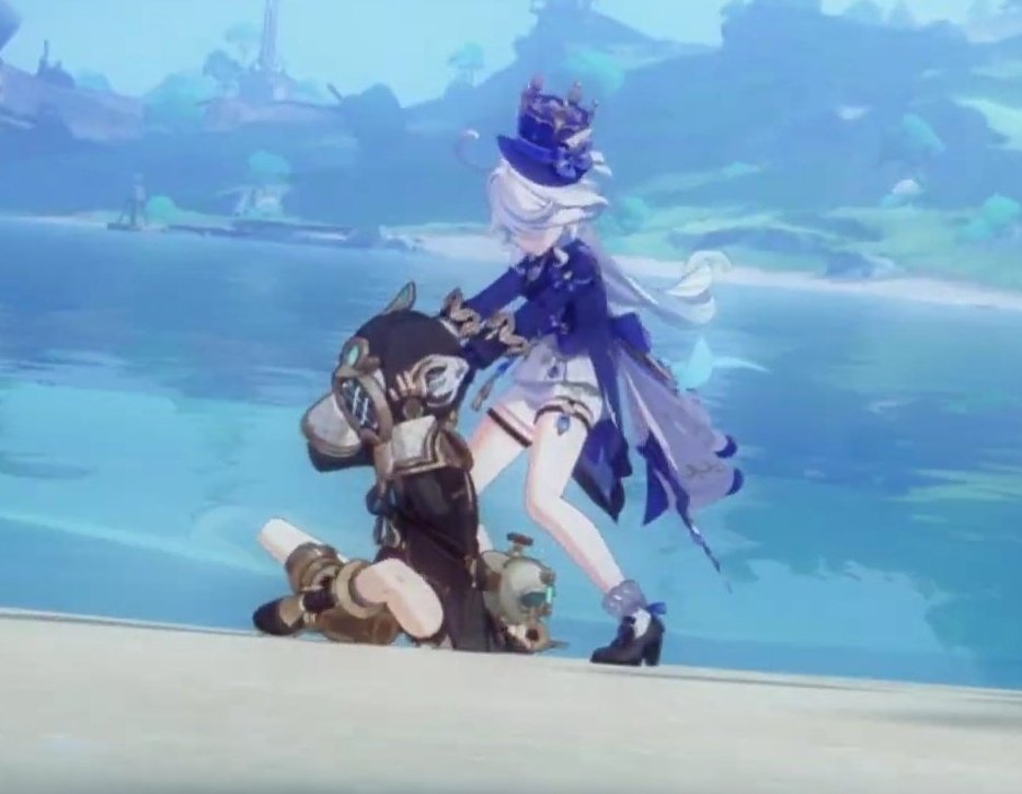 hvitvickgorff_'s tweet image. очень важное наблюдение: фремине не расстаётся со своим беретом и носит его даже под водолазным шлемом