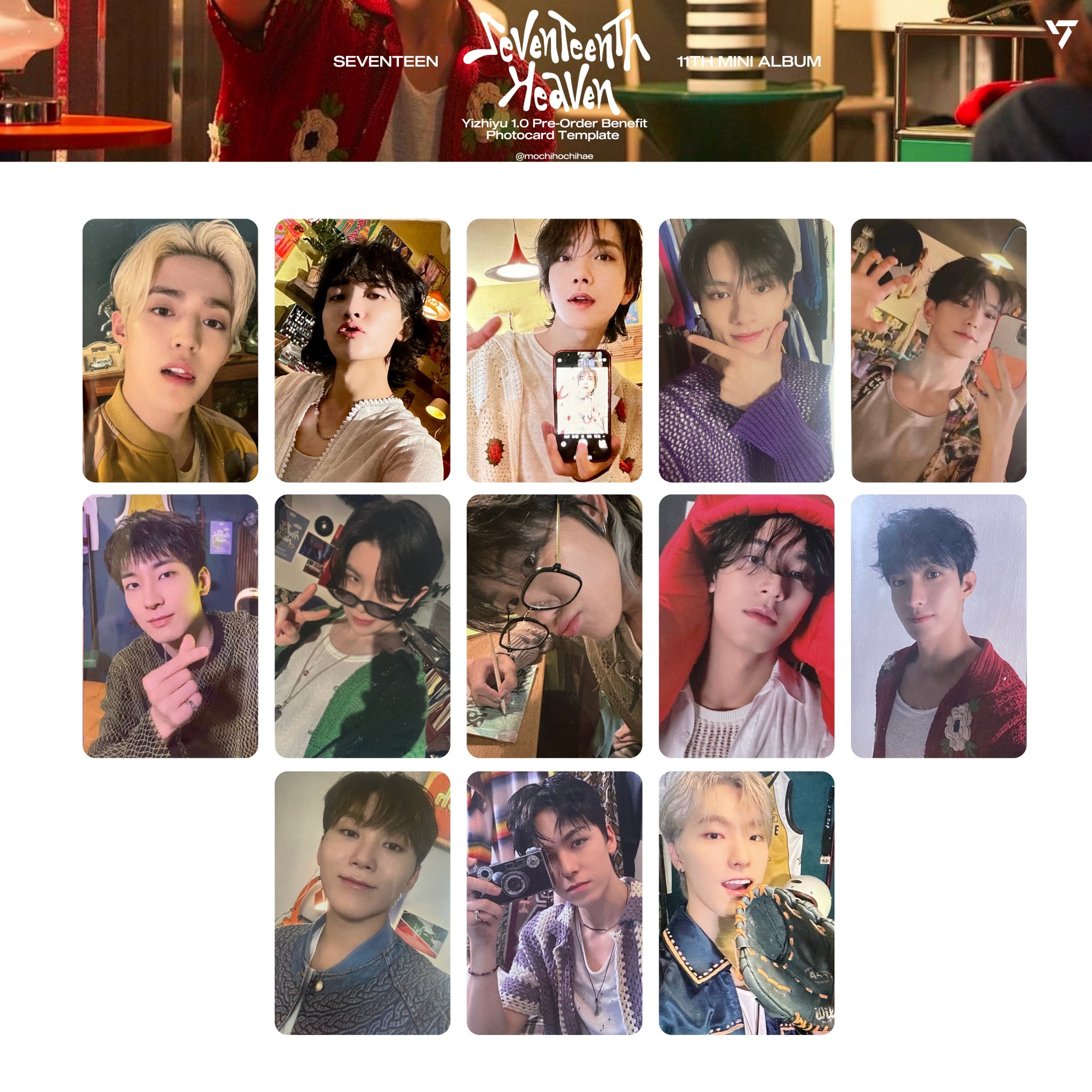 seventeen mini11 一直娯 yizhiyu yzy4.0 13枚 年末のプロモーション特価！ seventeen 13枚セットΩ yzyC