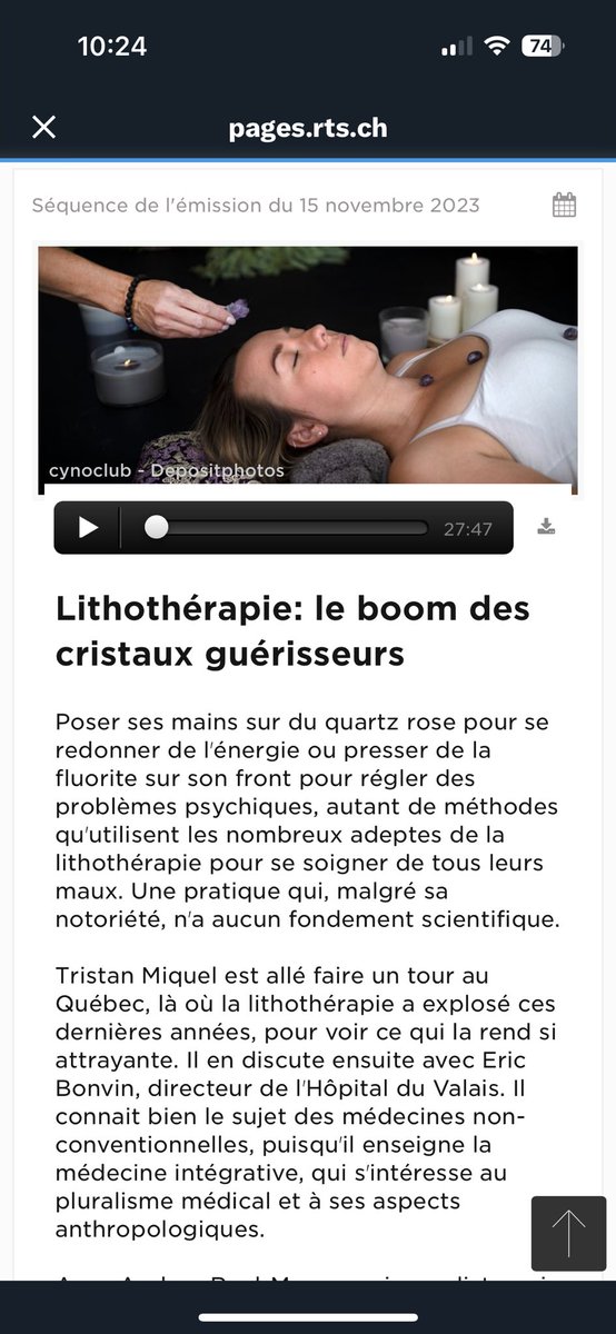 wheepy's tweet photo. @RichMonvoisin @RadioTeleSuisse Au moins c’est précisé : une pratique qui n’a aucun fondement scientifique https://t.co/i0UJ0IAwIs