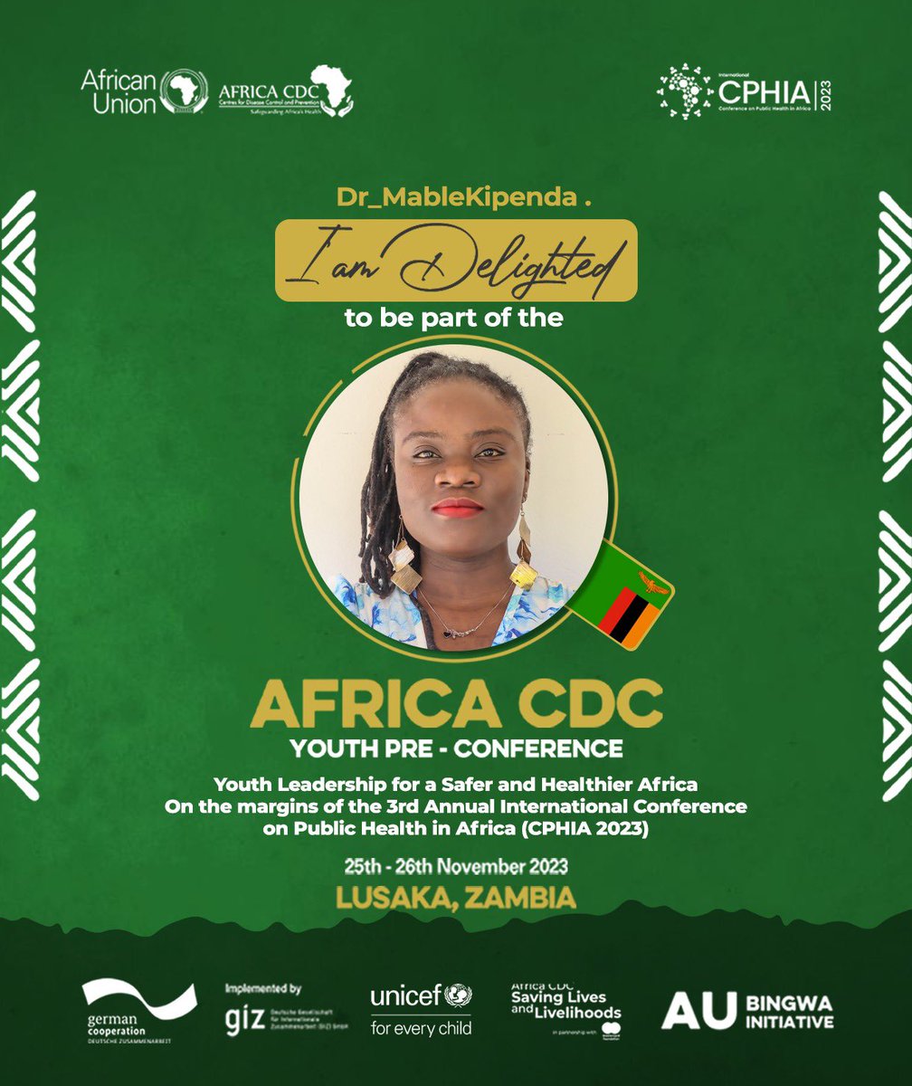 MableKipenda's tweet photo. Super excited to be among  the @AfricaCDC @CPHIA_AfricaCDC Youth pre-conference delegates this year. As a Public Health Expert and a Medical Doctor, I am particularly keen on meeting fellow young African Health professionals in the Reproductive Health space. See you there!!!! https://t.co/srr8kv89py