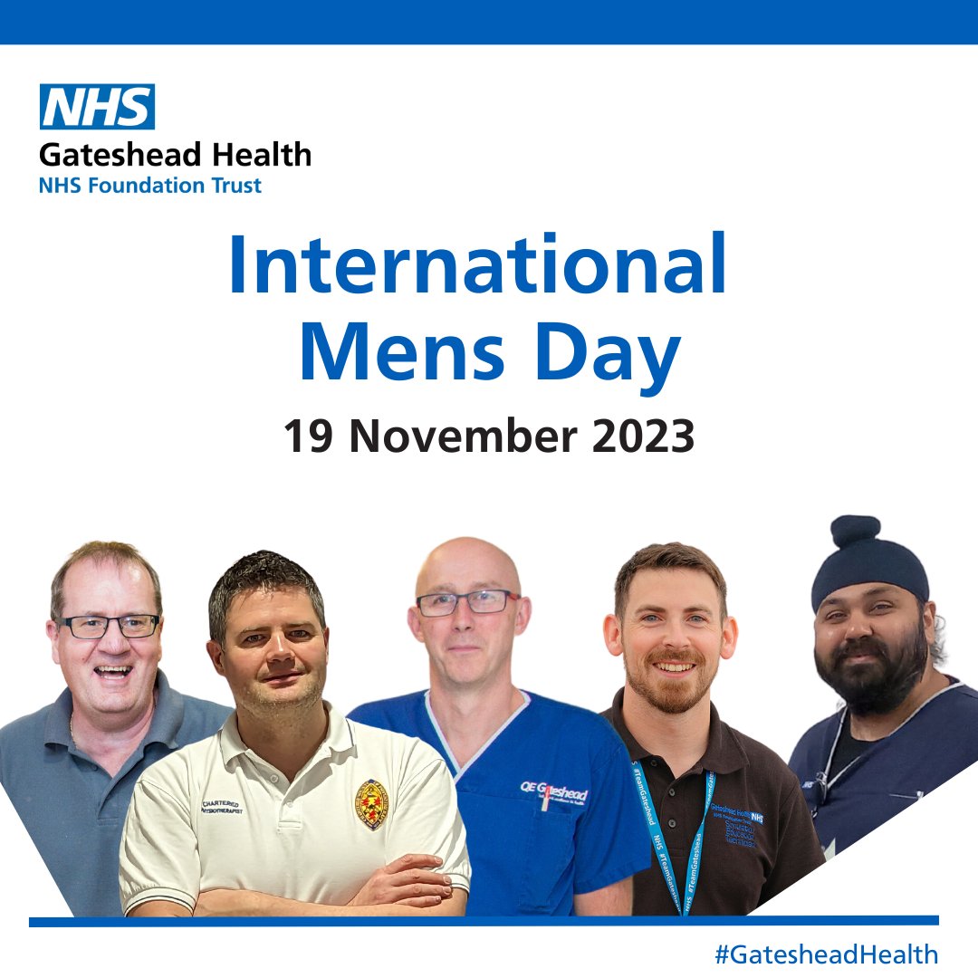 It's International Men's Day!

Thank you to all of the men at Gateshead Health who continue to make a difference despite the challenges they may face.

#InternationalMensDay #gatesheadhealth