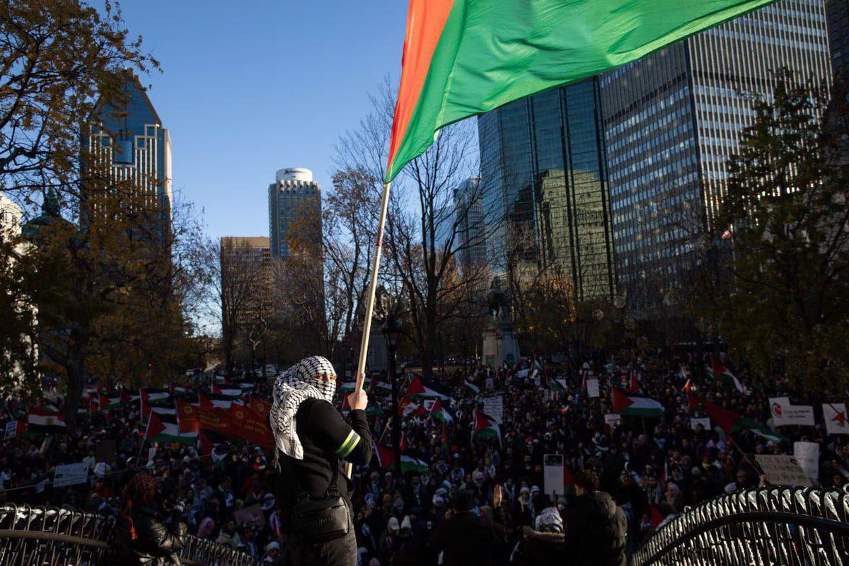 OnlinePalEng's tweet photo. Thousands rallied in Canada, standing in solidarity with the Palestinian people, demanding an immediate ceasefire to halt the Israeli genocide in Gaza. 

#CeasefireForGazaNOW https://t.co/hRXF3A4mrW