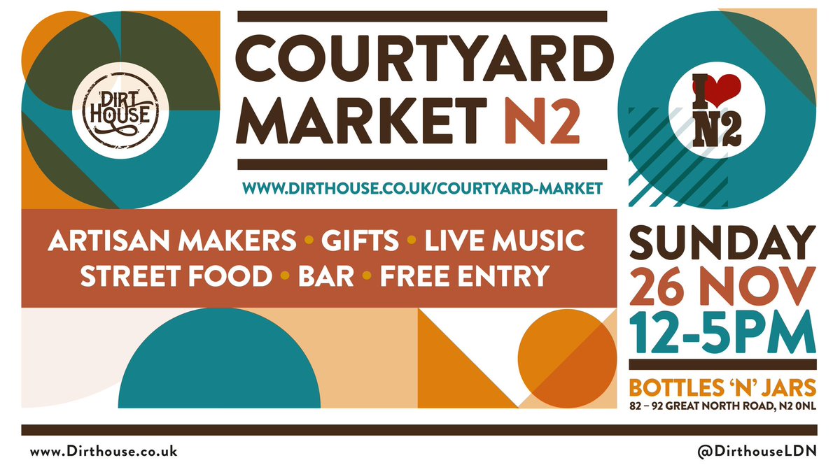 East Finchley’s Winter Market is back - bigger and better!
There’ll be 40+ local artisan makers, street food, bar, workshops and live music for you to enjoy on Sunday 26 Nov on the forecourt of @hexagonclassics 82-92 Great North Rd N2 0NL, near East Finchley stn.
Entry is free.