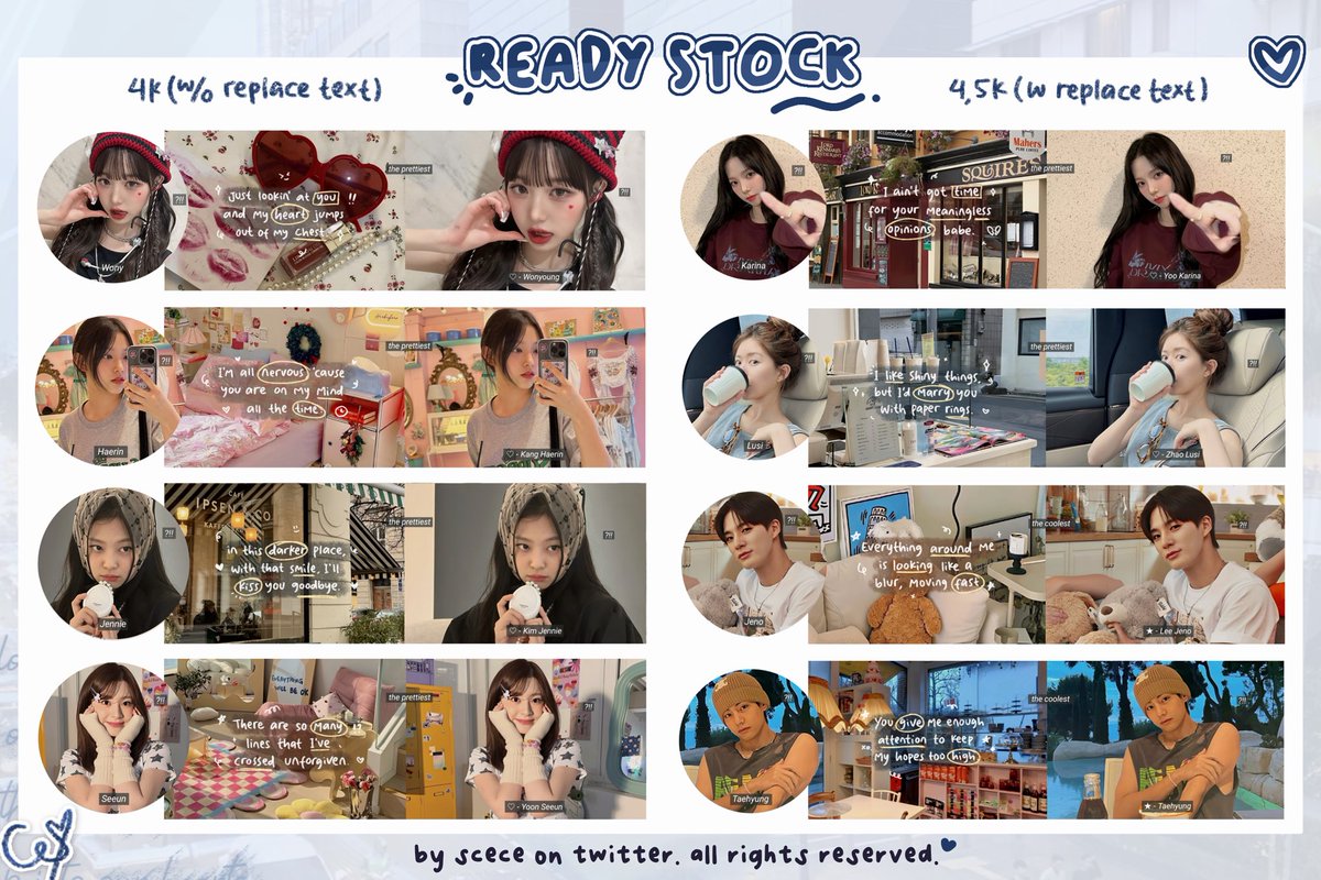 scece's tweet photo. anyone help rt, please? ♡

ellou! hari ini aku bawa layout ready stock "Broken Moodie". dengan harga tertera di pict. bisa ditake mulai pukul 19.00 WIB, dengan cara dm aku chara atau nomer layout yang di mau yaa! tolong cek chara non titipan yang tersedia di alt! 🩵

#zonauang https://t.co/XBjvIKif1O
