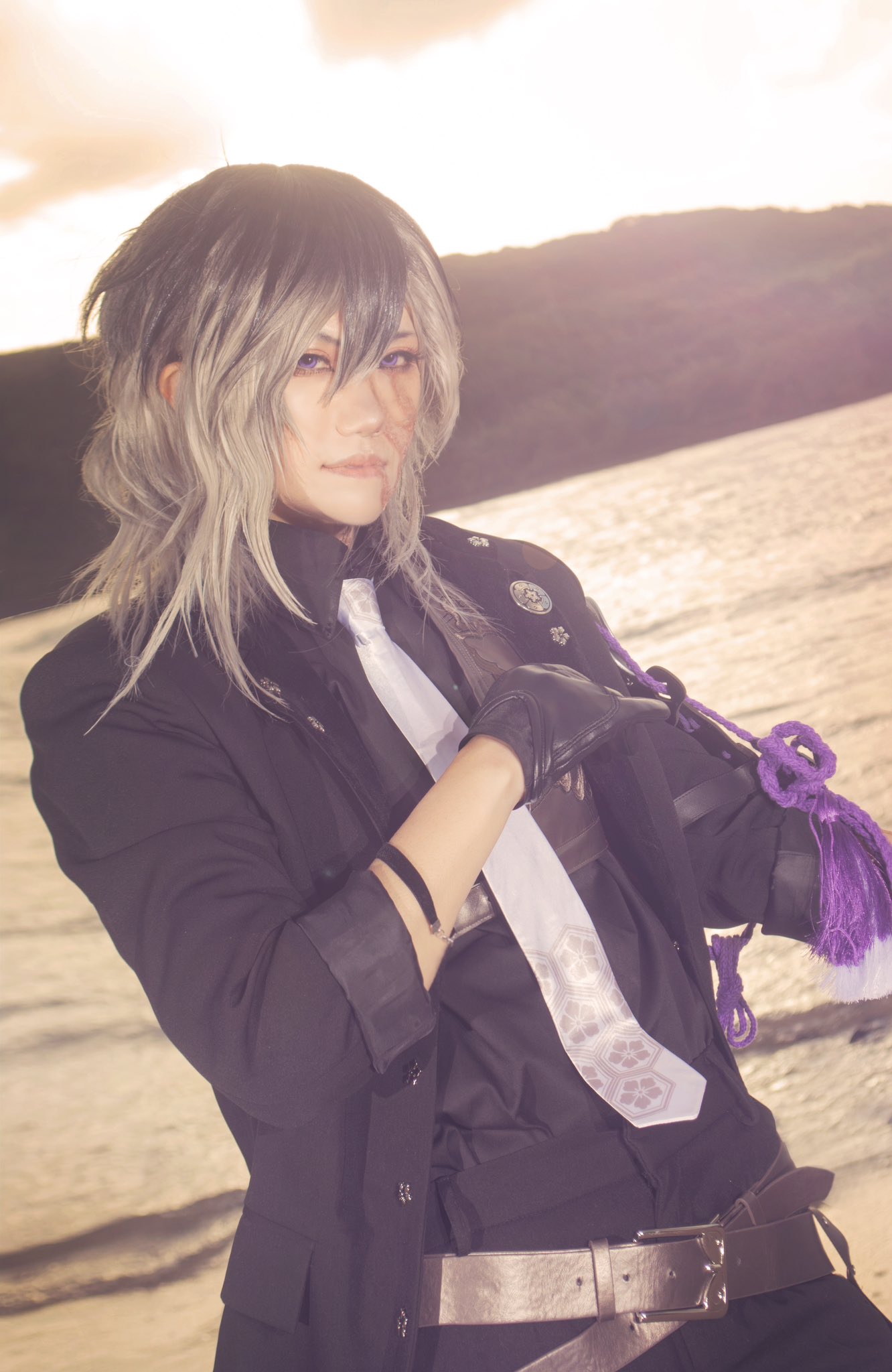コスプレ ウィッグ 刀剣乱舞 実休光忠 セット済 - その他 コスプレ ウィッグ 刀剣乱舞 実休光忠 セット済 - その他