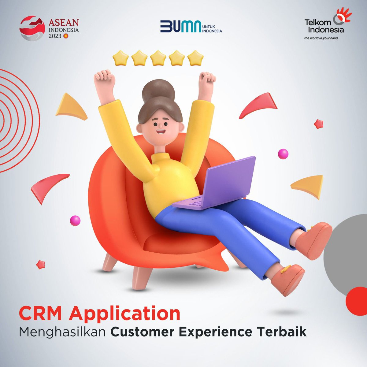 Wow! ternyata ada loh solusi dalam menghasilkan pengalaman berinteraksi terbaik, nih @TelkomIndonesia melalui Infomedia membuat CRM Application yg mengintegrasikan berbagai saluran komunikasi dalam satu platform! Cek 👉shorturl.at/FKMR1. #DigitalBisa #ElevatingYourFuture