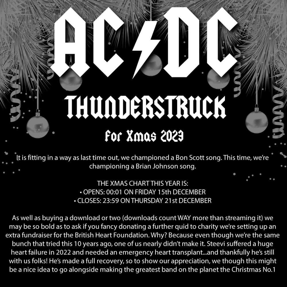 ⚡️🤘⚡️
#ACDC
#CHRISTMASNUMBER1