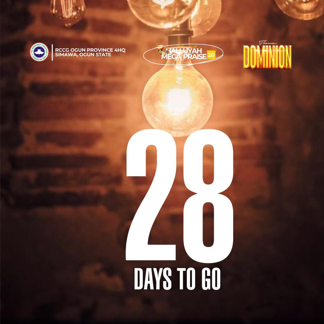MegaPraiseOg4's tweet photo. Get ready to leave changed, uplifted, and empowered! 🚀 
.
.
.
#MegaPraiseOG4 #DominionEncounter #MegaPraise23 #Word #Prayer #Worship #Praise #Dominion #Rccg #RccgOgun #PraiseAndDominion #28DaysToGo https://t.co/vXusyiOTB2