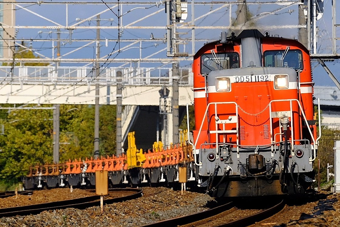 2023.11.19 長岡京〜山崎 工9389レ DD51-1192 + チキ×12 万富工臨 此処