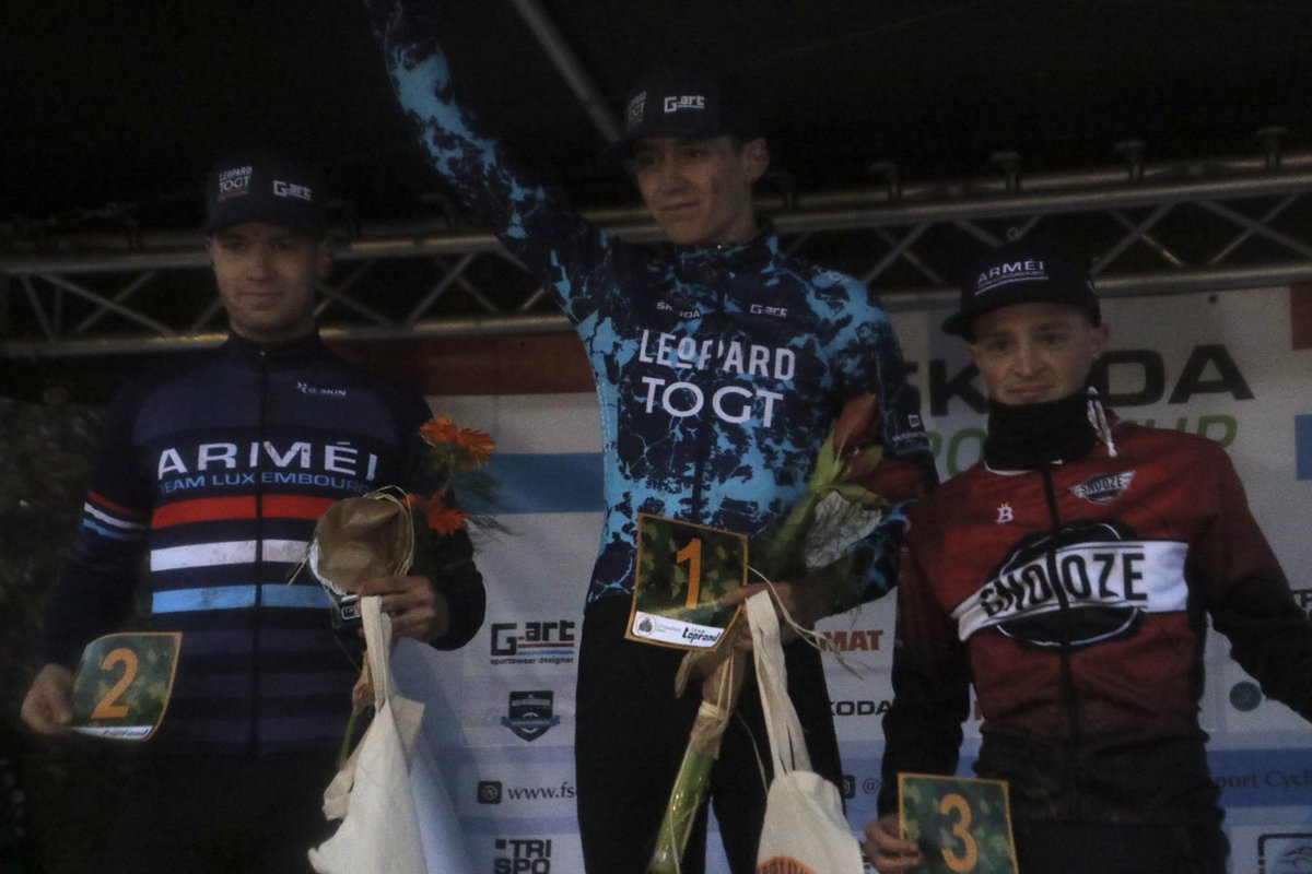 Yesterday, our Mats Wenzel & Loïc Bettendorff took 🥇 & 🥈at the 🇱🇺 Grand Prix de l'Armée Cyclocross! #leopardtogt #trueracing