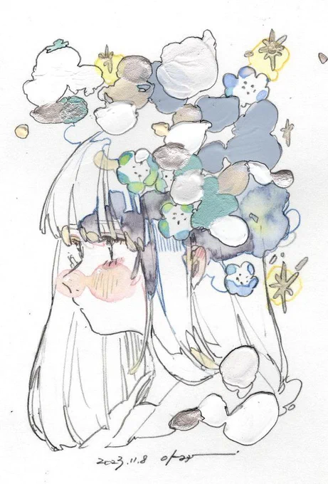 flower×girl #illustration